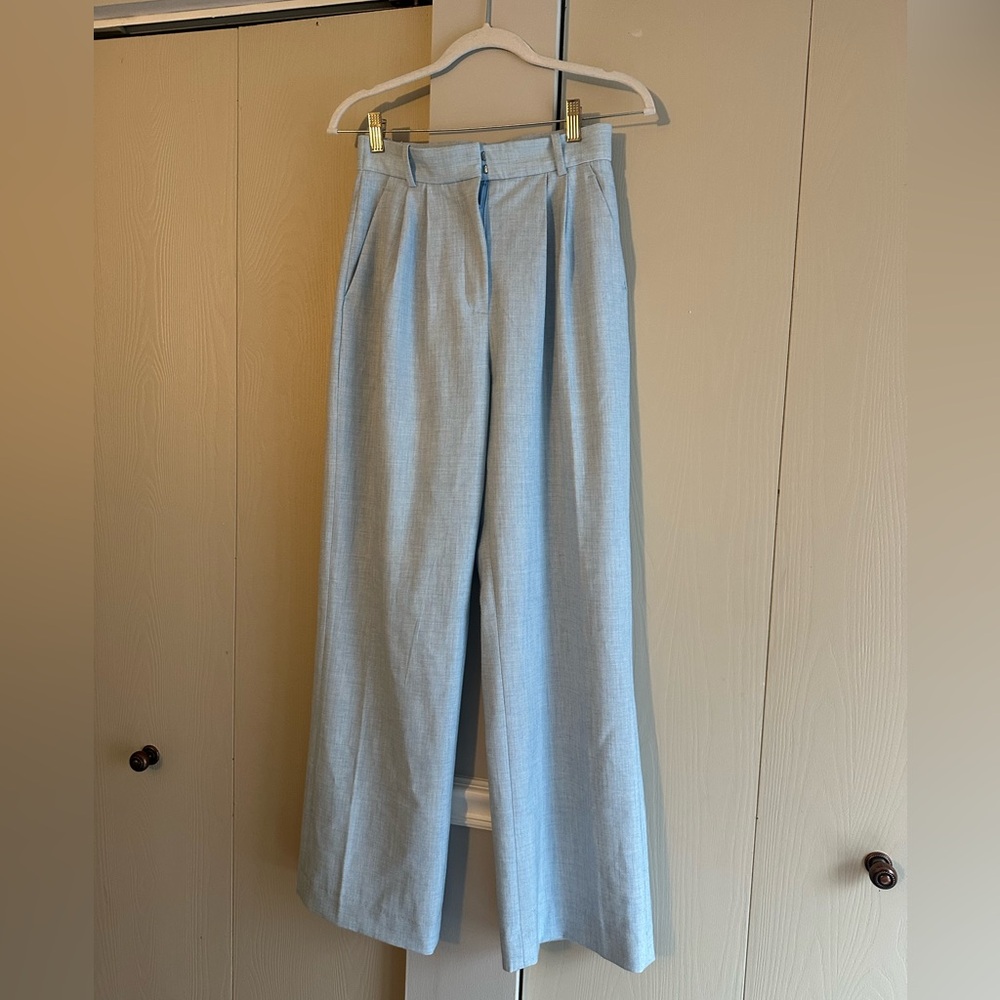 Abercrombie Light Blue Wide Leg Trousers, Curve Love. Size 25